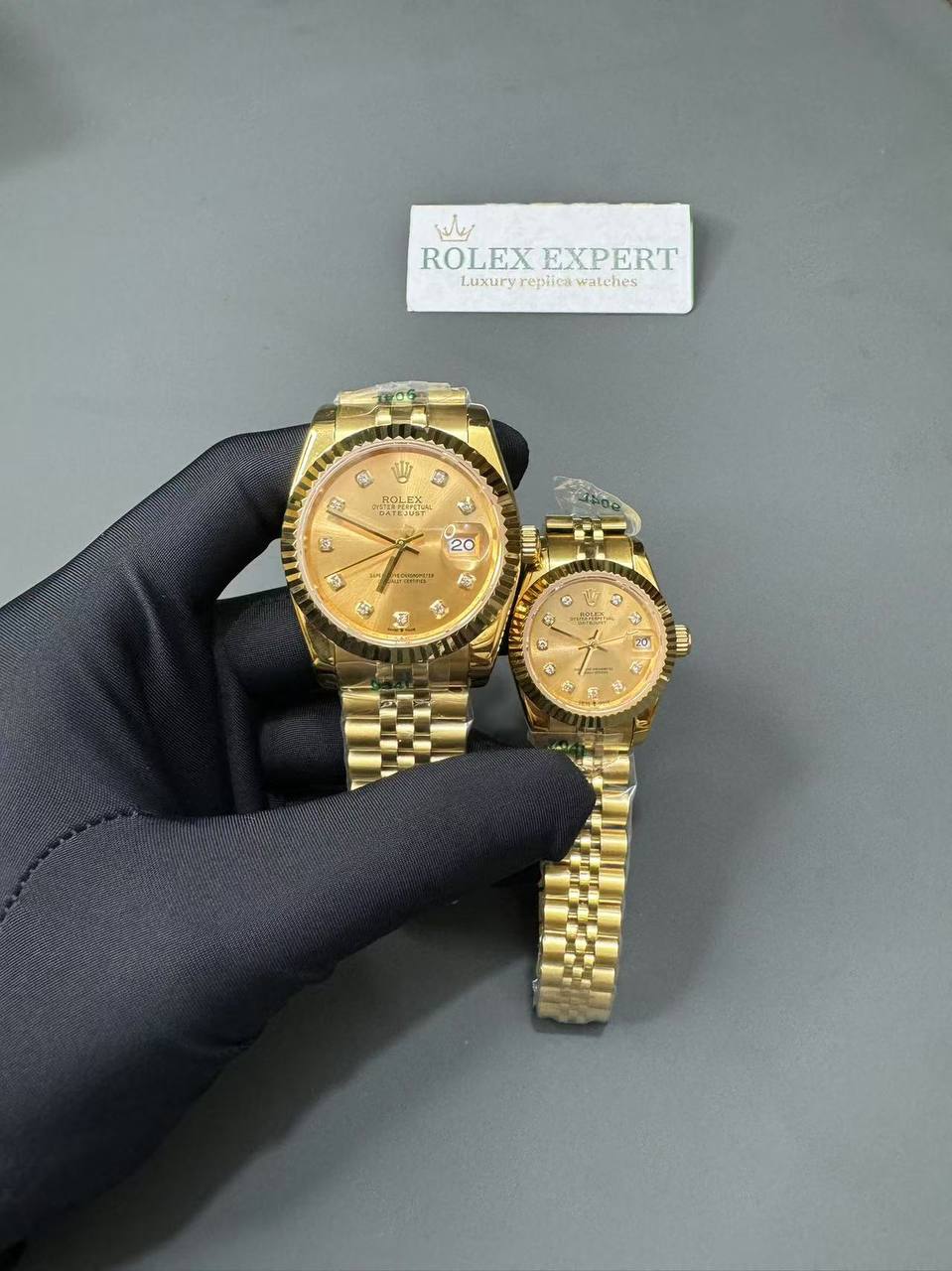 Couple Watches Rolex Datejust 36/28mm RG/RG Jub Gold/Dial - view 11