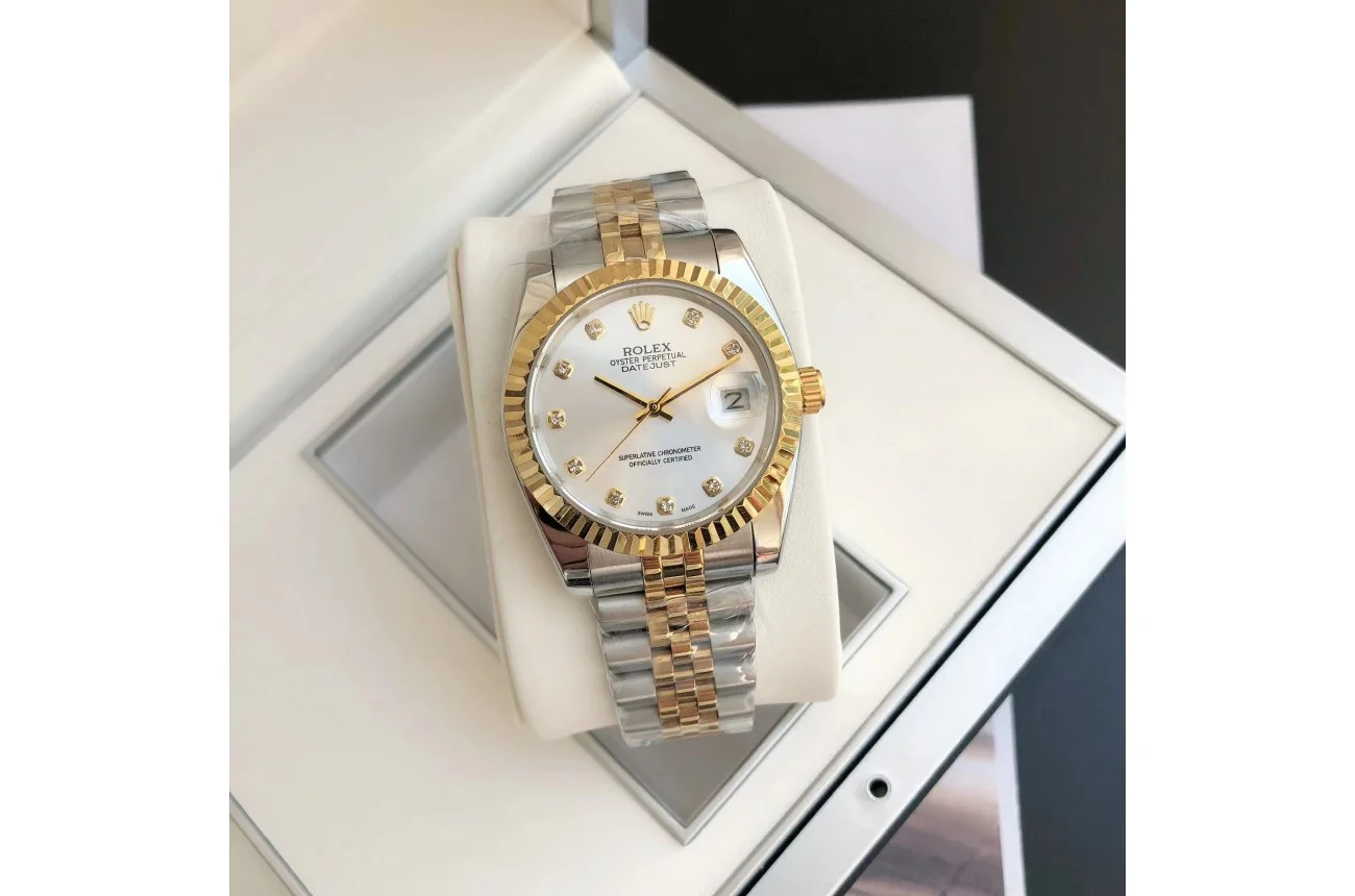 Couple Watches Rolex Datejust 36/28mm RG/SS Jub Sliver/Dia - view 6
