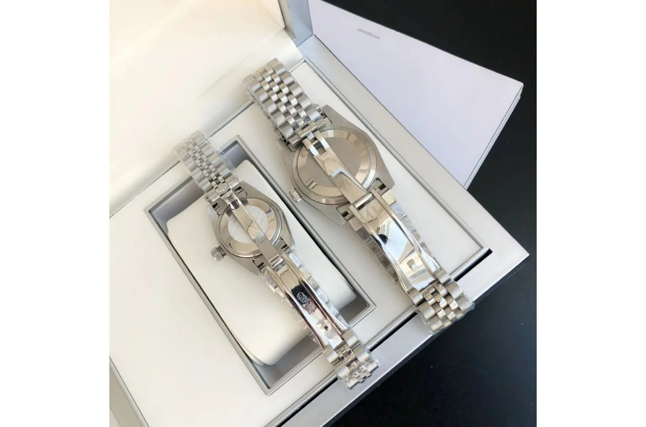Couple Watches Rolex Datejust 36/28mm SS/SS Jub Black/Dial - view 9