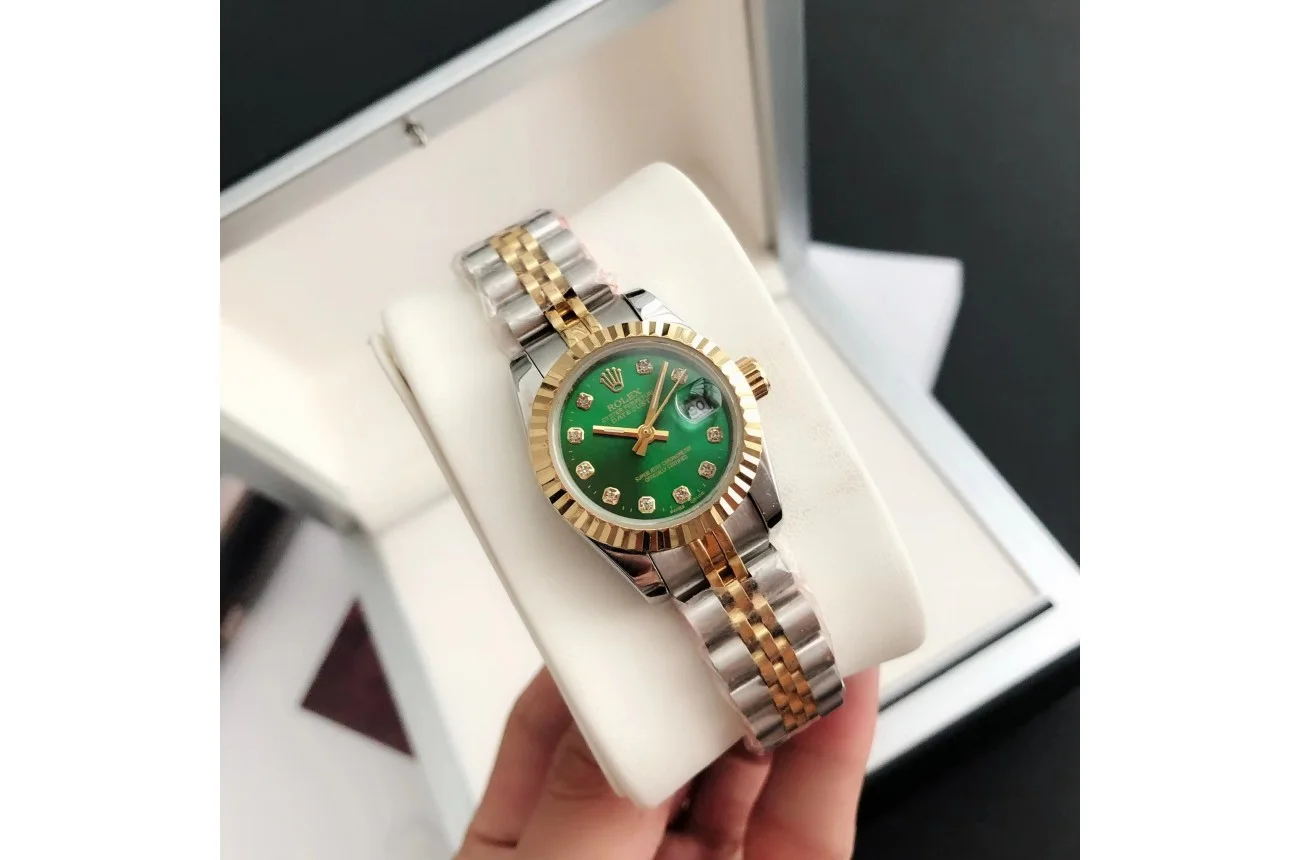 Couple Watches Rolex Datejust 36/28mm RG/SS Jub Green/Dial - view 7