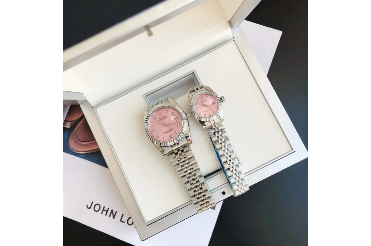 Couple Watches Rolex Datejust 36/28mm SS/SS Jub Pink/Dial - view 4