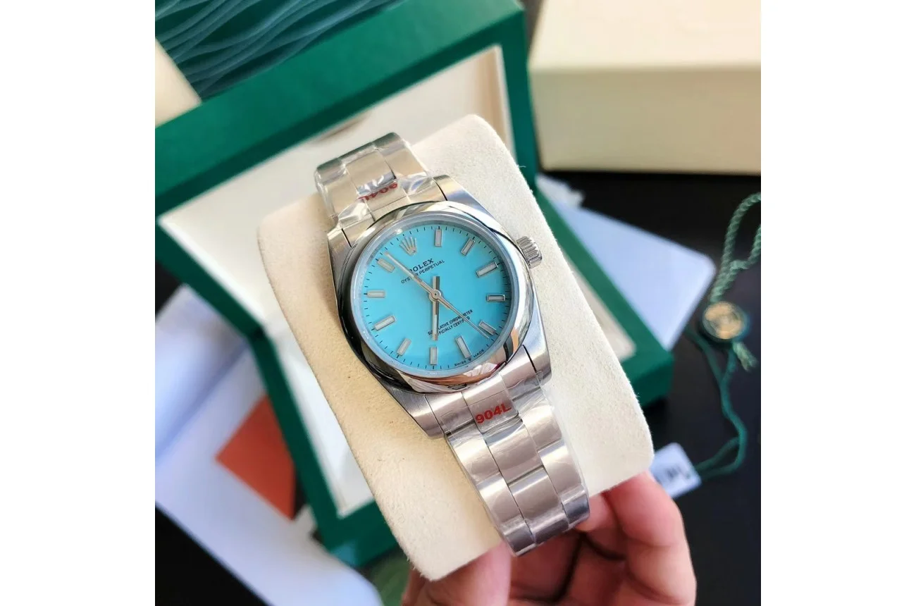 Couple Watches Rolex Oyster Perpetual 31/41mm SS/SS Tiffany Blue/Stk - view 3