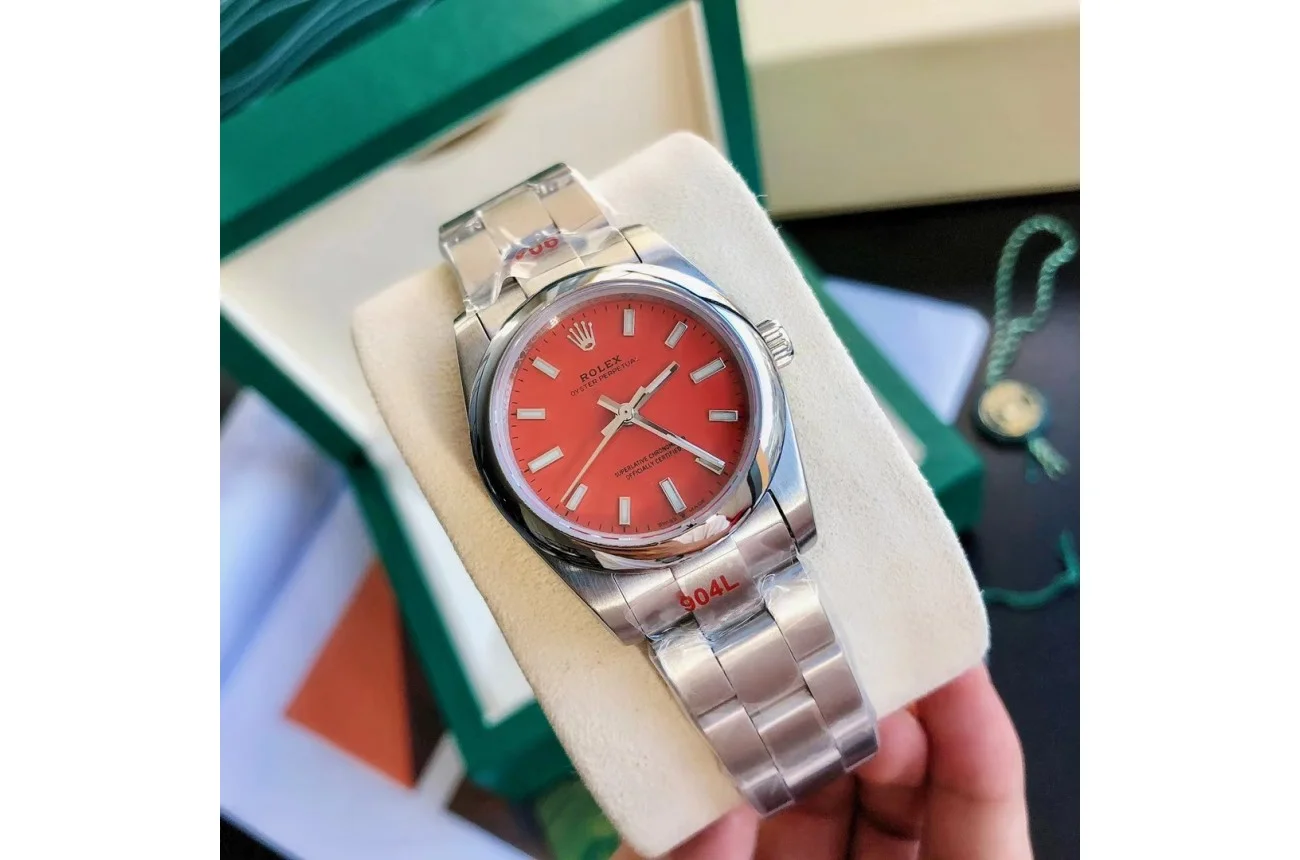 Couple Watches Rolex Oyster Perpetual 31/41mm SS/SS Red/Stk - view 3