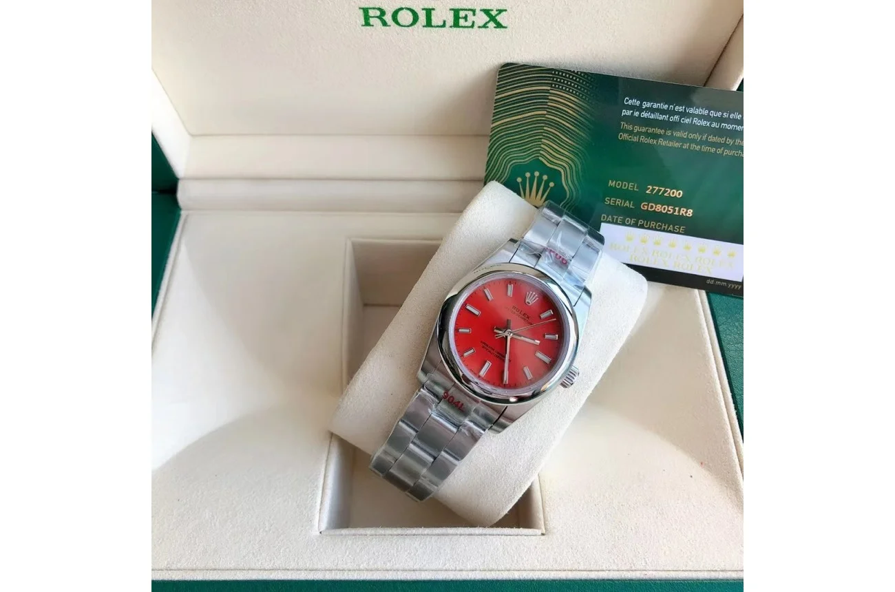 Couple Watches Rolex Oyster Perpetual 31/41mm SS/SS Red/Stk - view 5