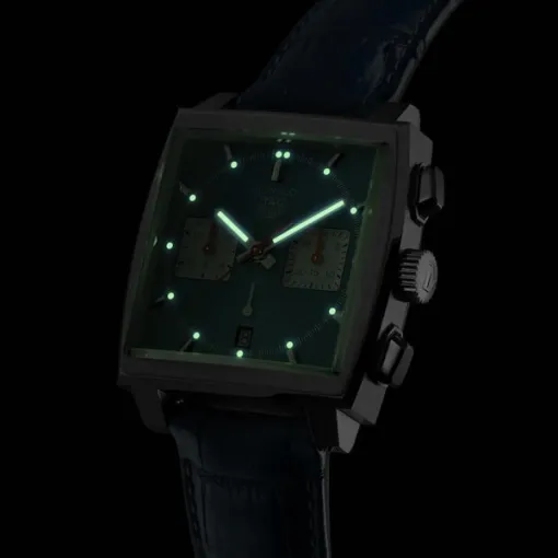 TAG Heuer Monaco Men Automatic Blue Leather Watch CBL2111.FC6453 - view 4