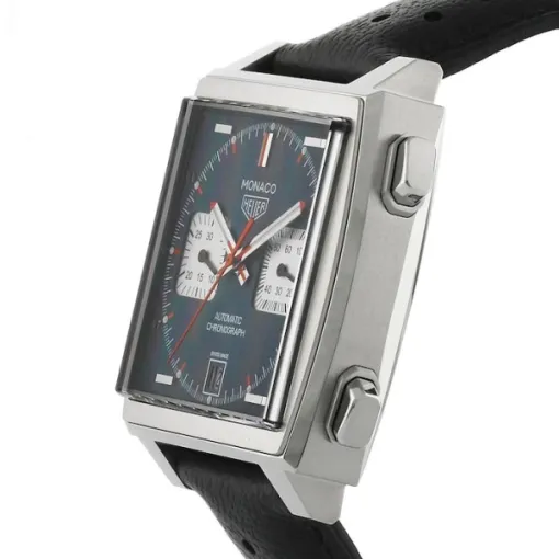 TAG Heuer Monaco Men Automatic Blue Leather Watch CAW211P.FC6356 - view 4
